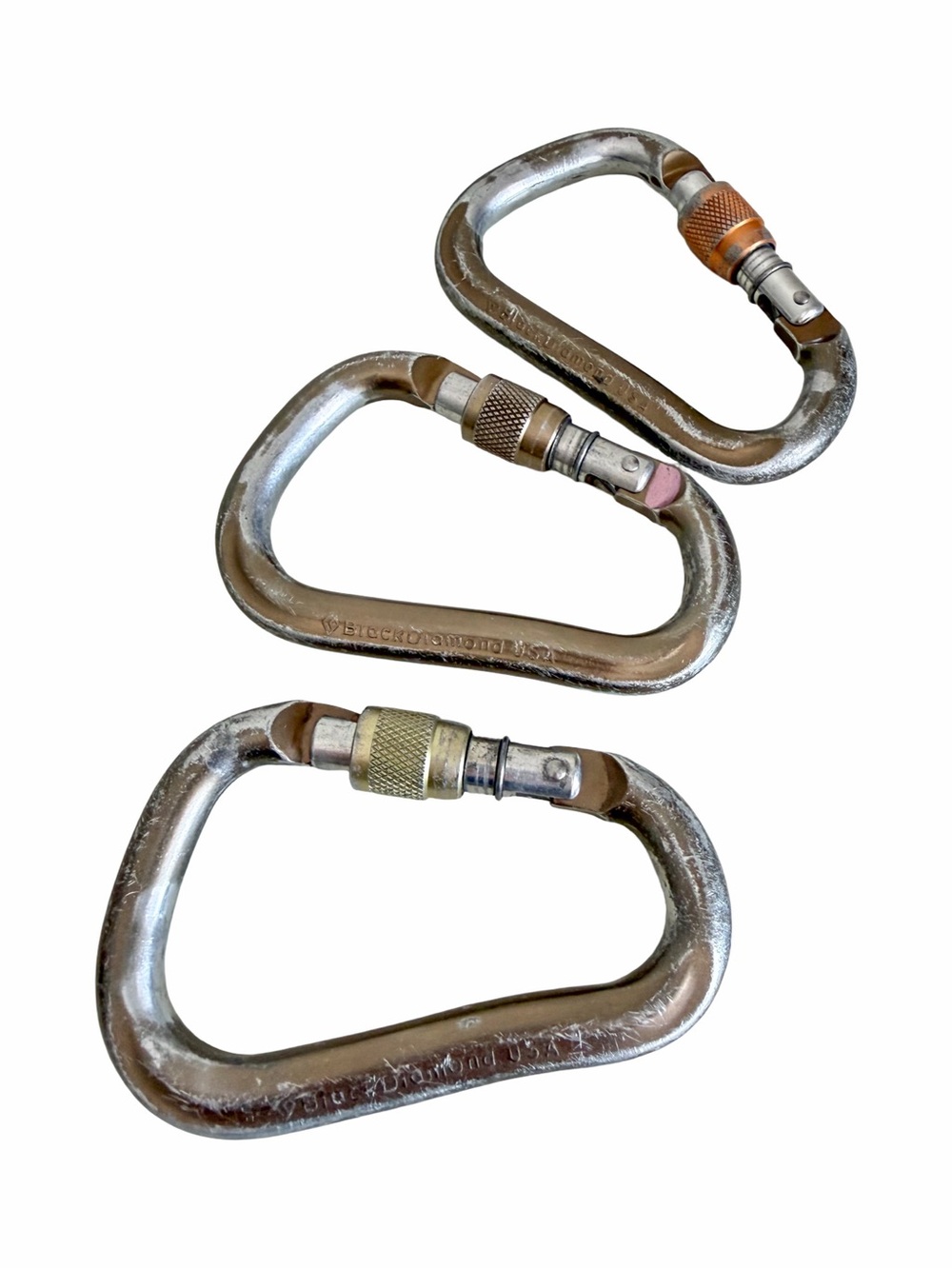 Black Diamond RockLock Screwgate Locking Carabiners, Set of 3 - Retired